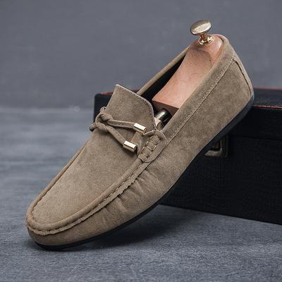 Modische Herren-Freizeitschuhe aus Wildleder Klassische Herren-Loafer Bequeme Slip-on Schuhe zum Gehen und Fahren Atmungsaktiv Leichtgewichtige Faulenzer-Schuhe