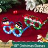 Christmas DIY Glasses Craft Kit: Snow Tree & Costume Props for Kids and Seniors