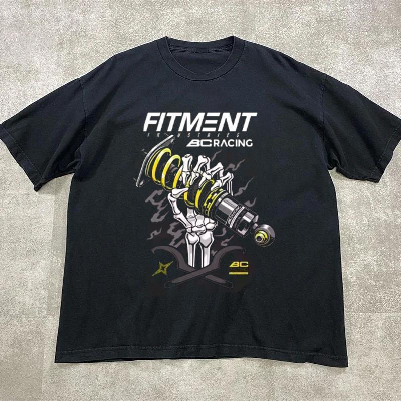 

Car Modification Culture T Shirt BC Racing Skeleton Hand Personality Print Men Women Cotton Tee Short Sleeve T-shirt Summer Tops 4XL