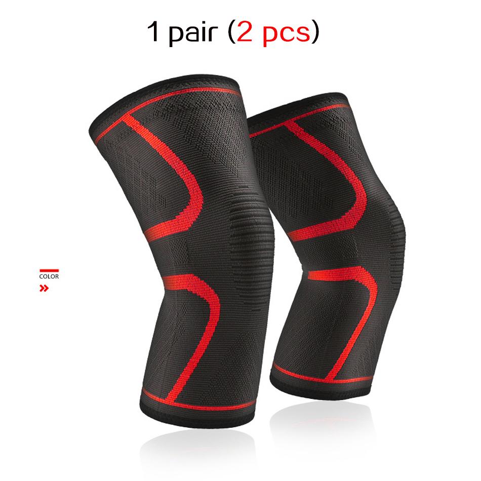 1 Pair Elastic Nylon Knee Pads Fitness Guard Gear Athletic Kneepad Patella Brace Support for Basketball Volleyball