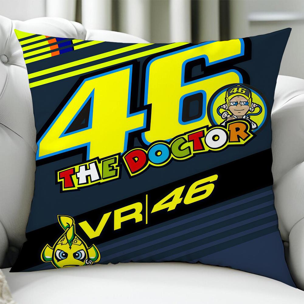 

Motorcyclist RRRossiES 46 cushion cover Birthday Anniversary Gifts Double Sided Printed Zipper Cushion Cover 30x30cm