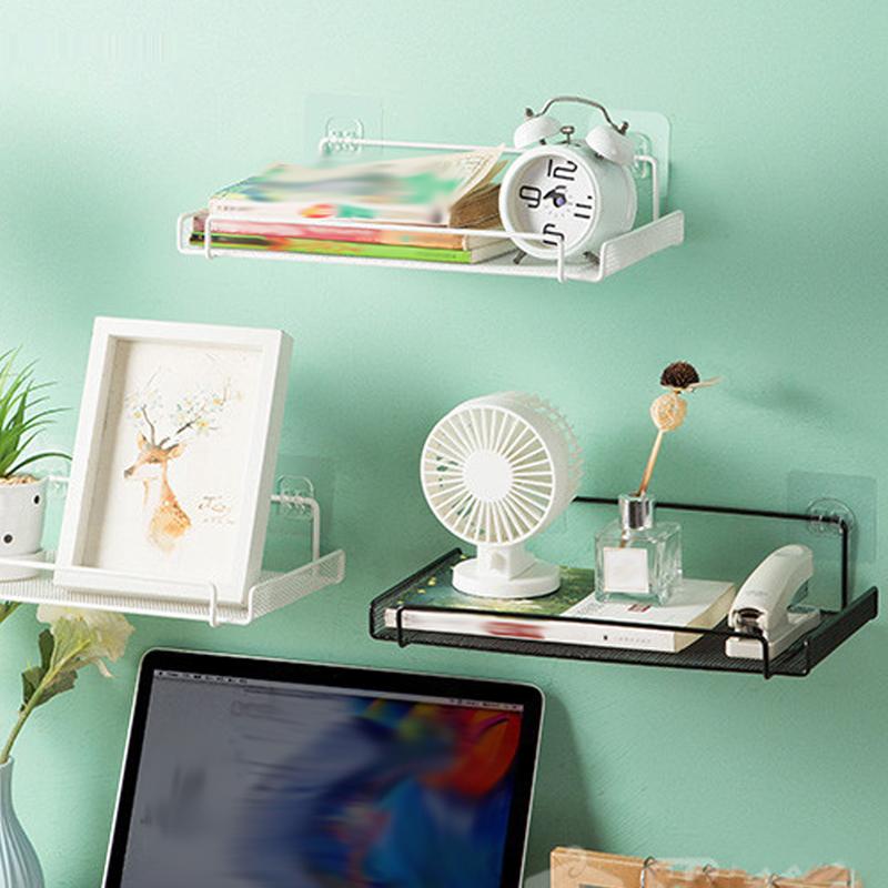 Home Wall Mounted Router Rack TV Set-Top Box Shelf Punch-Free Wifi Bracket Living Room Space-Saving Organizer Storage Rack
