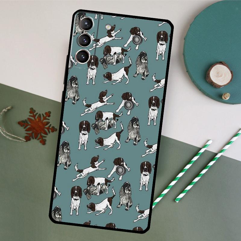 Cartoon Cocker Spaniel Case For Samsung Galaxy S20 S21 FE S22 Plus S23 Ultra S8 S9 S10 Plus Note 10 20 Ultra Cover