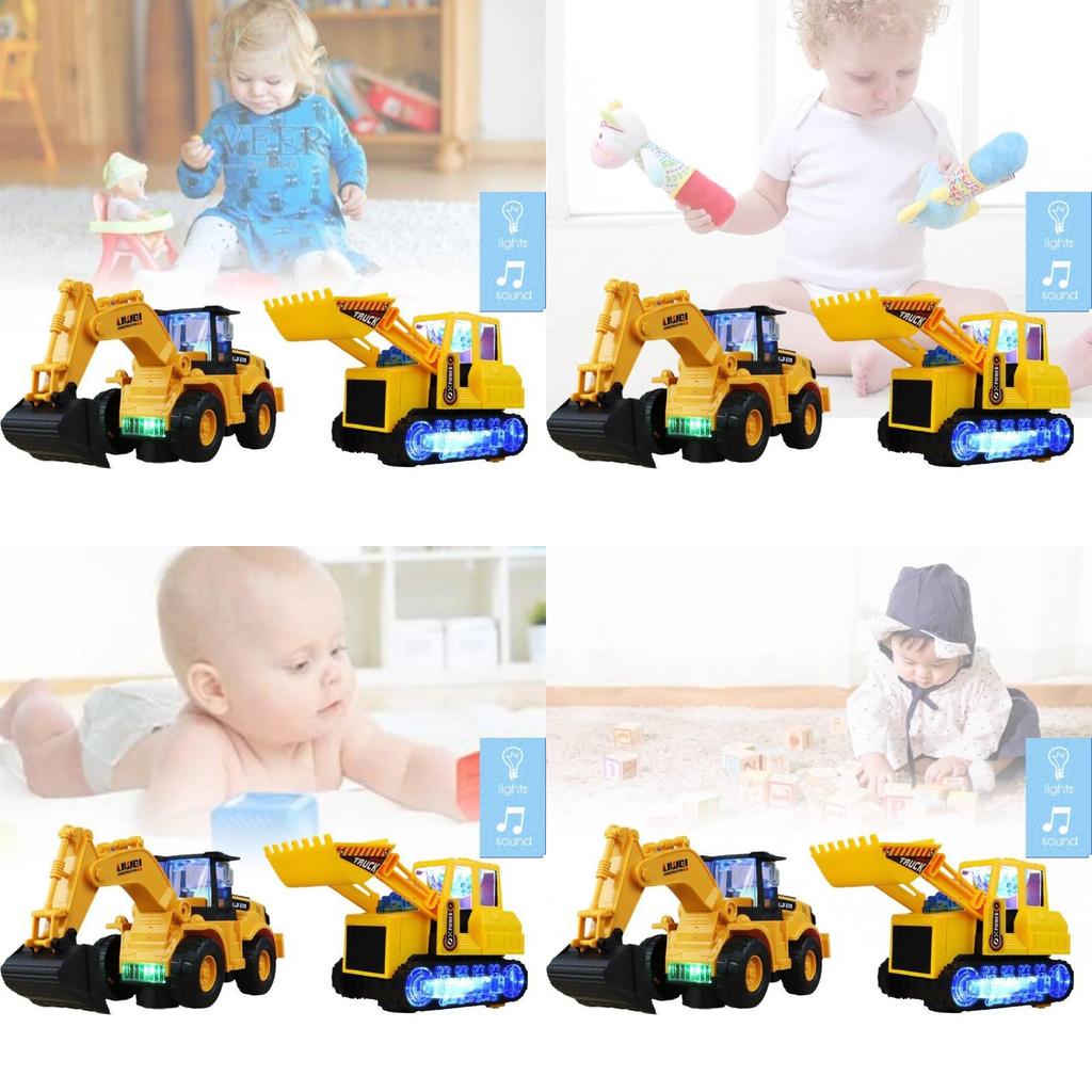 Colorful Electric Excavator Toy With Cool Lights And Music For Kids Fun Playtime