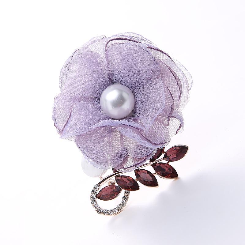 Brooch Women'S Fabric Flower Pin Great Temperament Beautiful Brooch Jacket Sweater Shawl Buckle Accessories