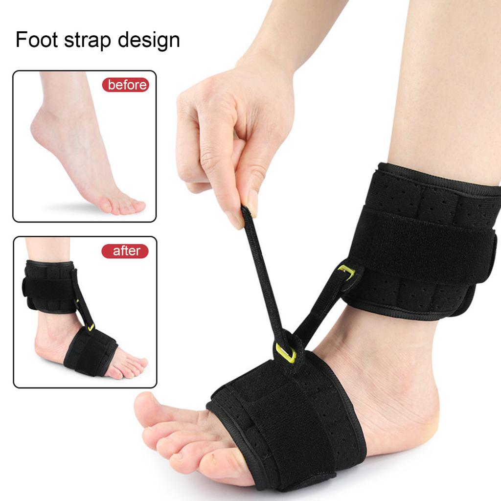 Kids AFO Drop Foot Brace Improve Foot Walking Gait Relieve Soreness Plantar Fasciitis Night Brace for Achilles Tendon Motor Black