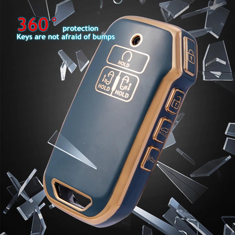 TPU Electroplated Car Key Case for Kia K5 K3 K4 Sportage Carnival Sedona 7 Button Key Cover Key Shell Interior Accessories