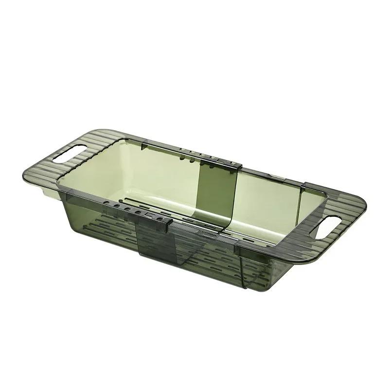 

Retractable Draining Basket Kitchen Tableware Drain Rack Vegetable Washing Basket Fruit and Vegetable Draining Sink Storage Box