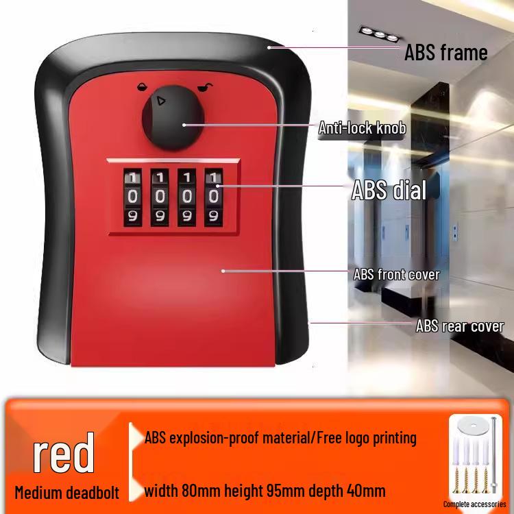 Wall-Mounted Anti-Theft Key Lock Box for Homes and Construction Sites