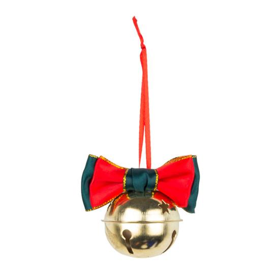 1/4Pcs Christmas Bell Decorations Red Velvet Bowknot Decor Bell with Star Hollow Design Festive Atmosphere Outdoor Decoration