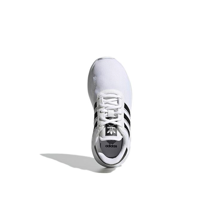 adidas Originals La Trainer Lite Fabric Breathable Low Top Sports Casual Shoes White Black Children Aged 3 7 Years Old FW0583