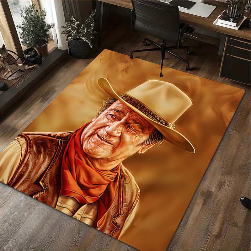 John Wayne Print Rug - Computer Chair Area Rug home decoration Carpet For Living Room Bedroom Flooring Mat