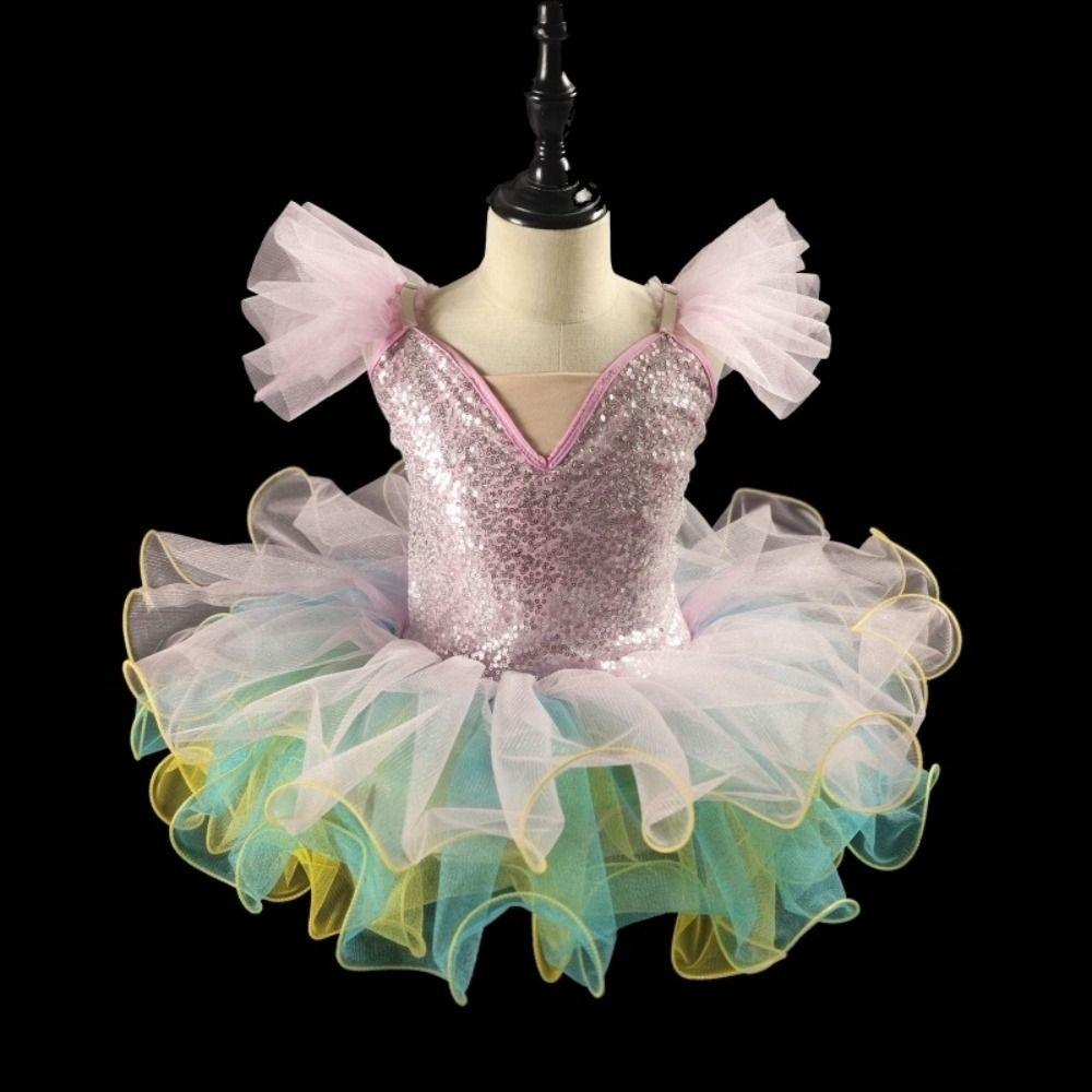 Sequin Ballet Tutu Modern Princess Dress Dance Skirts Fashion Kids Ballet Dress Children