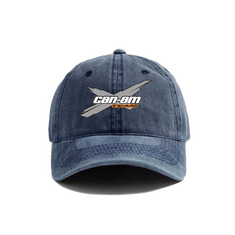 Can Am Team Baseball Cap Distressed Hats Cap Unisex Retro Outdoor Summer Adjustable Can Am Logo BRP Hat