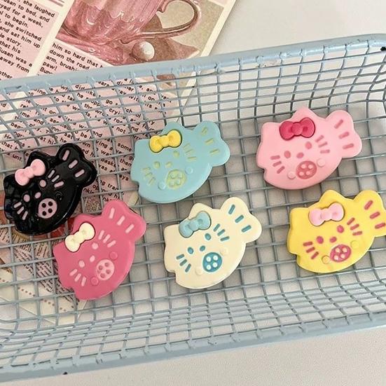 6Pcs Girl Hair Pins Cat Fish Resin Design Side Bang Hair Clips Stable Grip No Damage Small Hairpins Daily Travel Hair Accessories