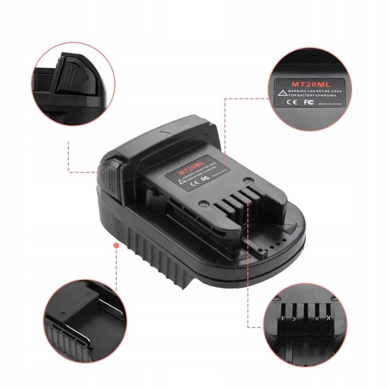Rosfix Adapter Do Akumulatora Makita 18V Do Milwaukee 18V – Kompatybilność Z Narzędziami Milwaukee | Solidna Konstrukcja | Łatwy Montaż