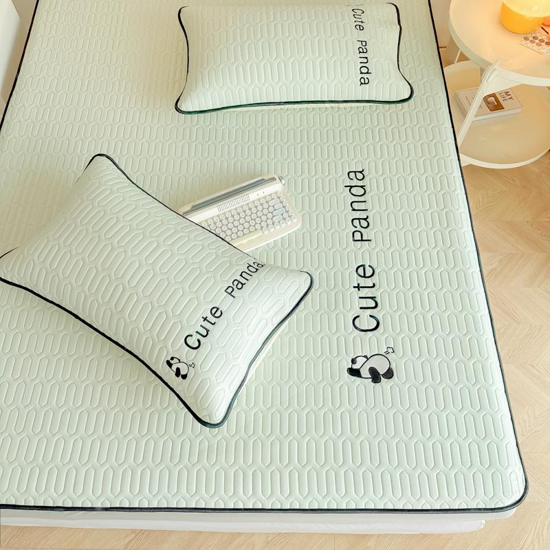 Sleeping Grid Home Cool Feeling Silk Embroidered Latex Cooling Mat