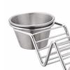 Taco Stand Stainless Steel 3 Grid V Shaped Glossy Taco Holder Rack for Kitchen Home with Double