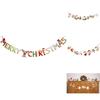 Festive Christmas Spirit Pulling Flag Ornament Santa Claus Party Decoration