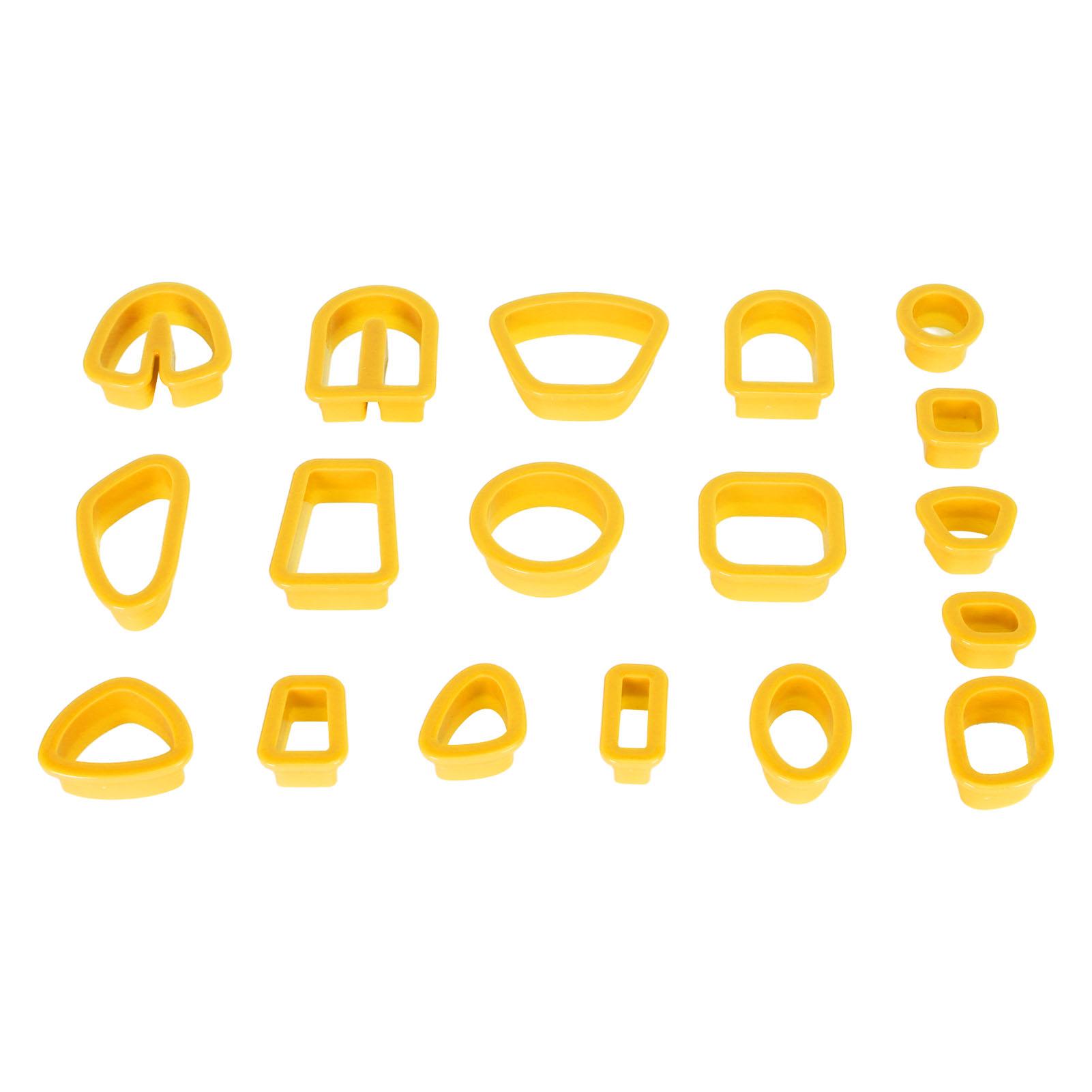 

Набор каттеров из полимерной глины Крючки для серег Карточки Соединительные кольца Набор каттеров для серег из глины для изготовления ювелирных изделий Желтый жёлтый