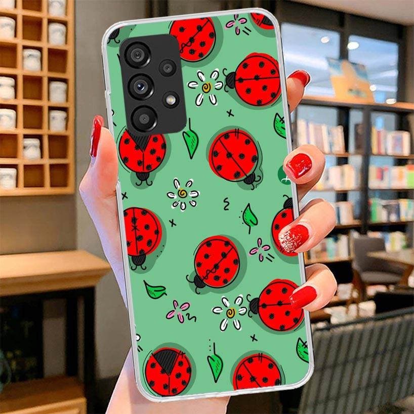 Insect Seven-Star Ladybug Phone Case For Samsung Galaxy A17 A37 A57 A16 A26 A36 A56 A15 A25 A35 A55 A14 A24 A34 A54 A13 A23 A33