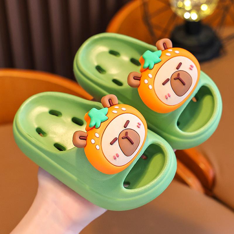 Summer Children's Water-Resistant Sandals Boys and Girls Non-Slip Soft Cushioning Parent-Child Quick-Dry Kids Bath Sandals