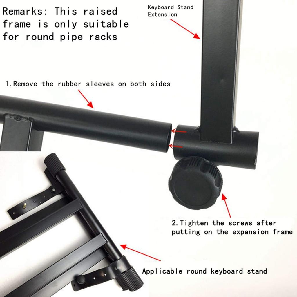 Keyboard Stand Extension Adapter for Miwayer X Style Keyboard Keyboard Stand Width Adjustable Stand, 2-tier