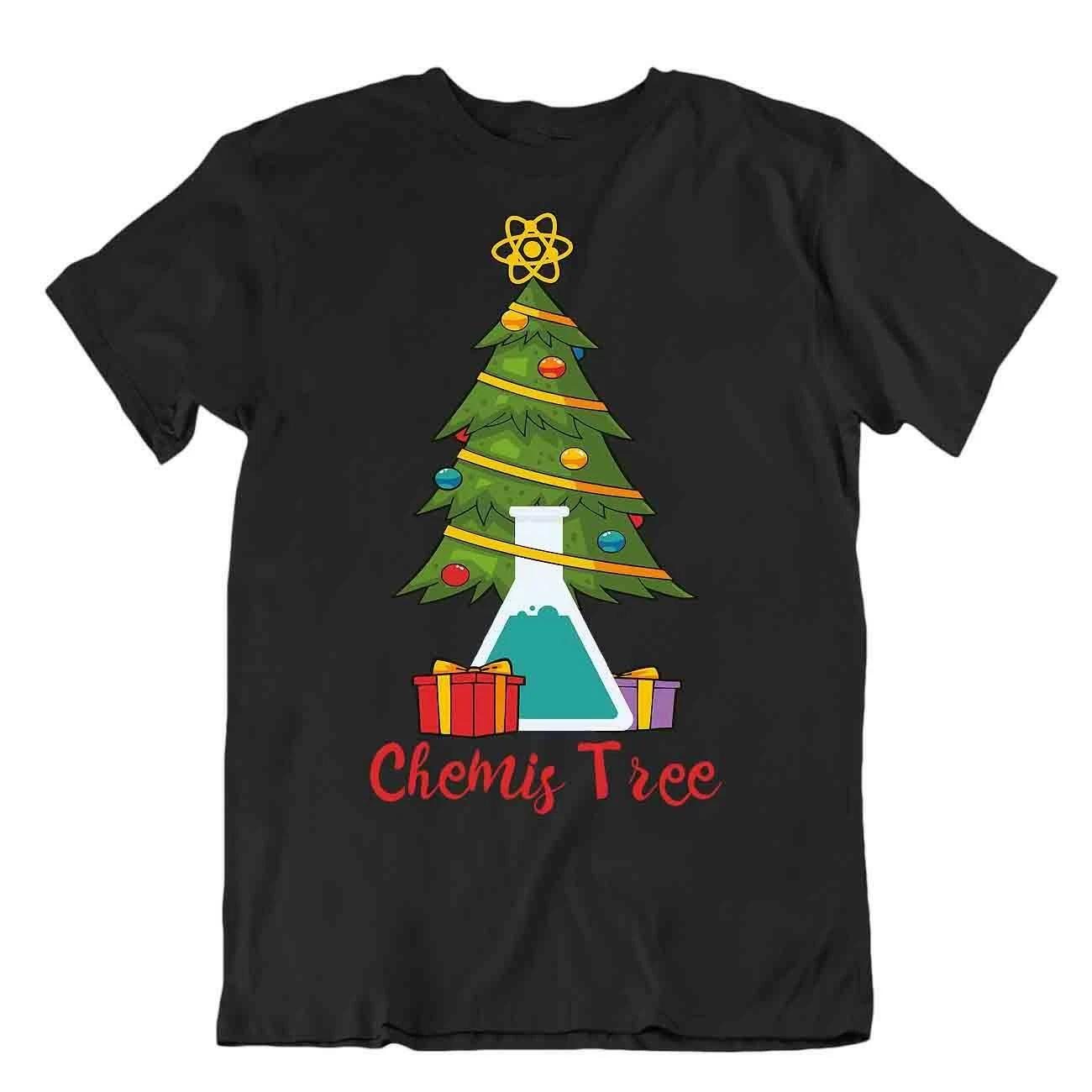 Chemis Tree T-Shirt Christmas Laboratory Tee T Shirt Special Funny Holyday Gift S