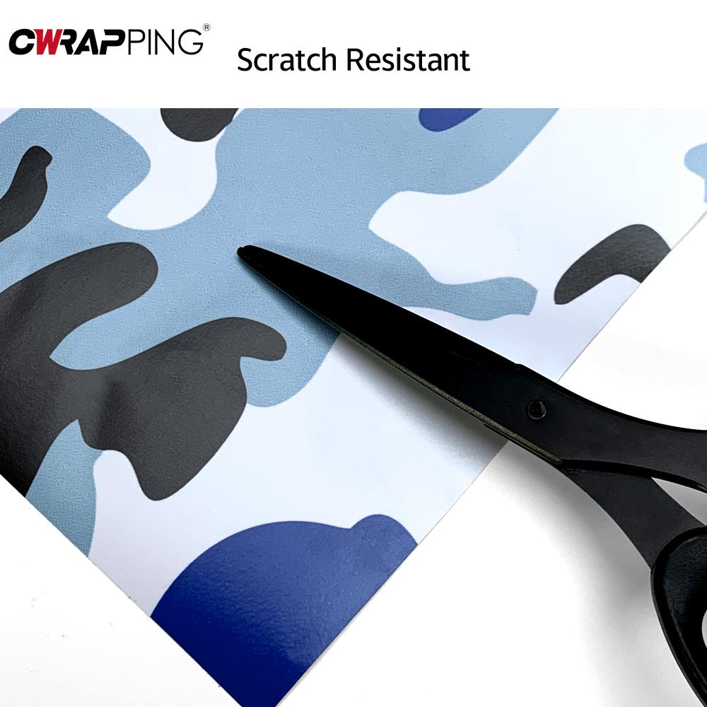 Auto Matt Verpackung Kreatives Blau-Weißes Camouflage-Muster Auto Innenraum Aufkleber Wasserdicht Klimaanlagen-Bedienfeld Zubehör