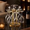 Freestanding Grape Glass Rack Sturdy Countertop Stand Low-Height