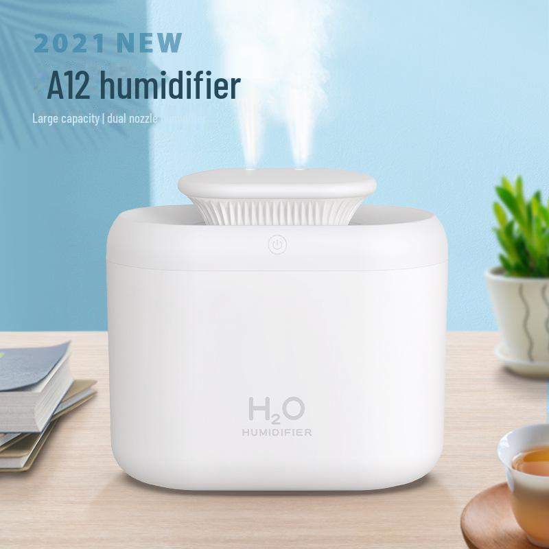 Large Capacity Colorful 3.3L Double Spray Mini Humidifier & Air Purifier