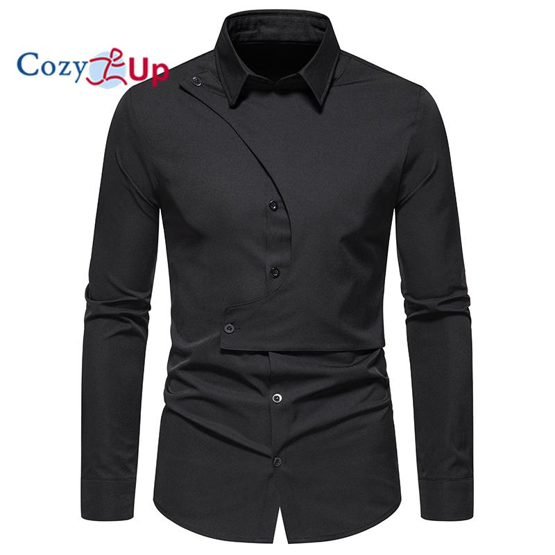 

Уютный Муж. Рубашка Однотонный Воротник-стойка Пэчворк Верхушки Белый Черный XXL чёрный