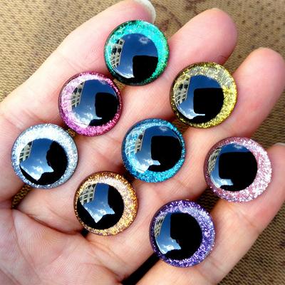 10PCS/LOT Cartoon Toy Glitter Safety Eyes Glitter Dolls Pupil Eyes  DIY Making Tools