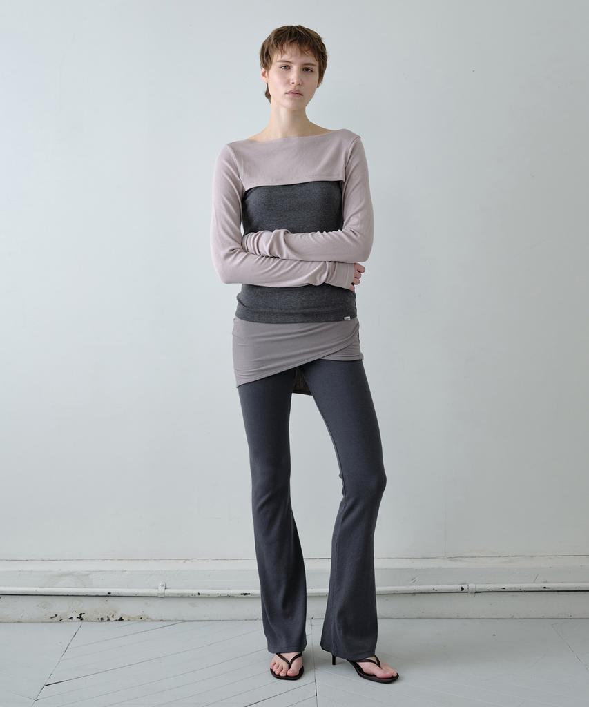 Simeteuligpeosenteu Flare Cotton Modal Leggings / Charcoal