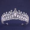 Baroque Red Green Blue Crystal Water Drop Tiara Crown Rhinestone Pageant Diadem Headpiece Bride Wedding & Prom Queen Crown