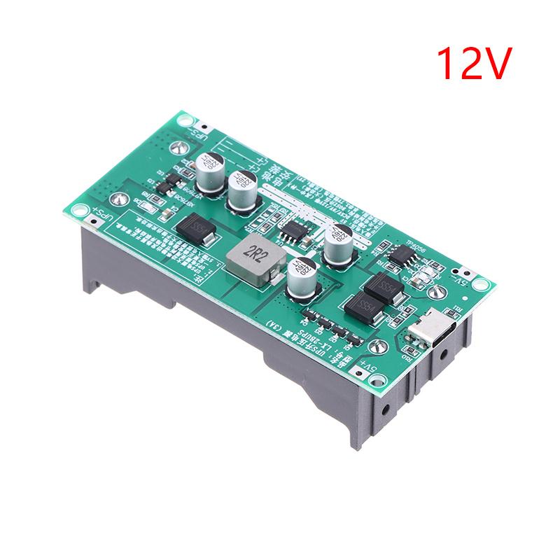 

3A High-Power Ups 18650 Lithium Battery Boost Charging 5V/12V Simultaneous Charging And Discharging Power Supply Module as the picture