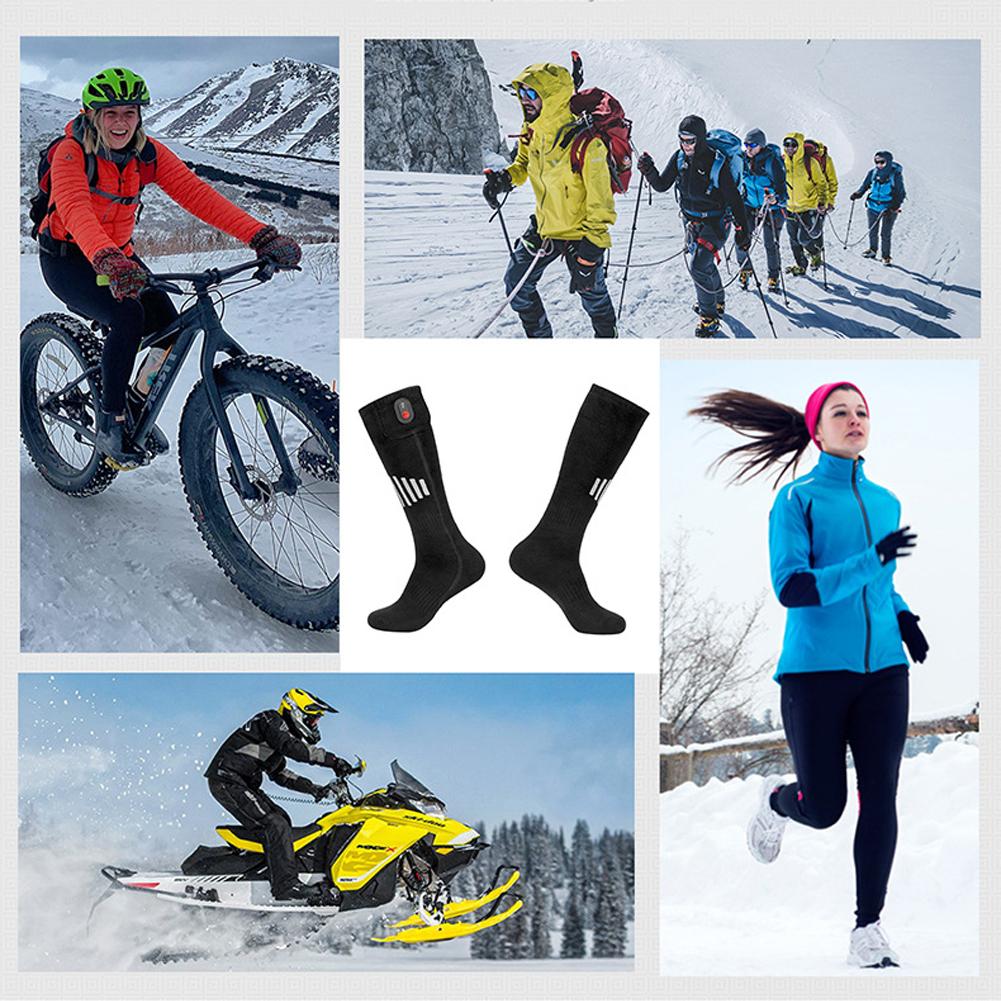 Winter Heated Socks Rechargeable Heating Socks for USB 5000mah Heated Socks Warmth Outdoor Heated Boots Snowmobile Winter Ski