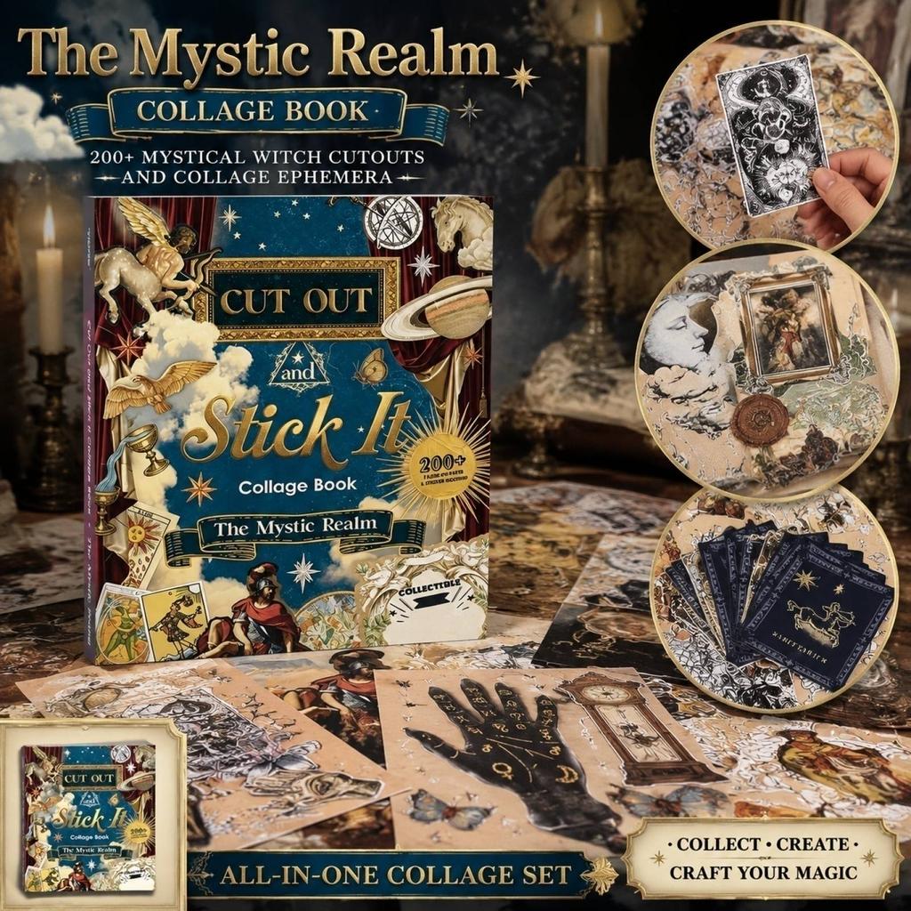 The Cut Out and Stick It Collage Book The Mystic Realm Over 200 Paper Cutouts and Collage Images for Creative Art Projects and Crafting Activities