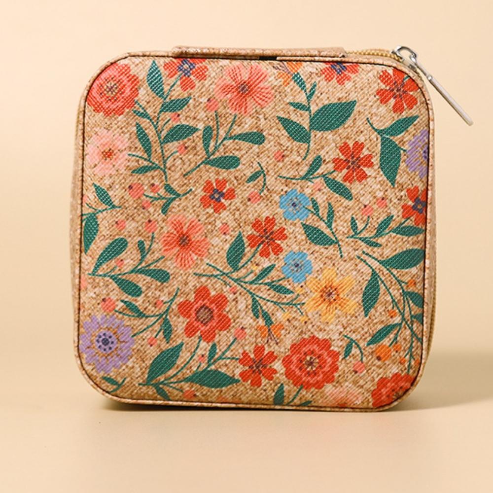 

Vintage Ring Earrings Organizer Bohemia Jewelry Storage Case Travel style 1