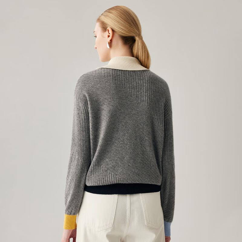 Zhaojun Women's Irregular Twill Knit Cashmere Sweater