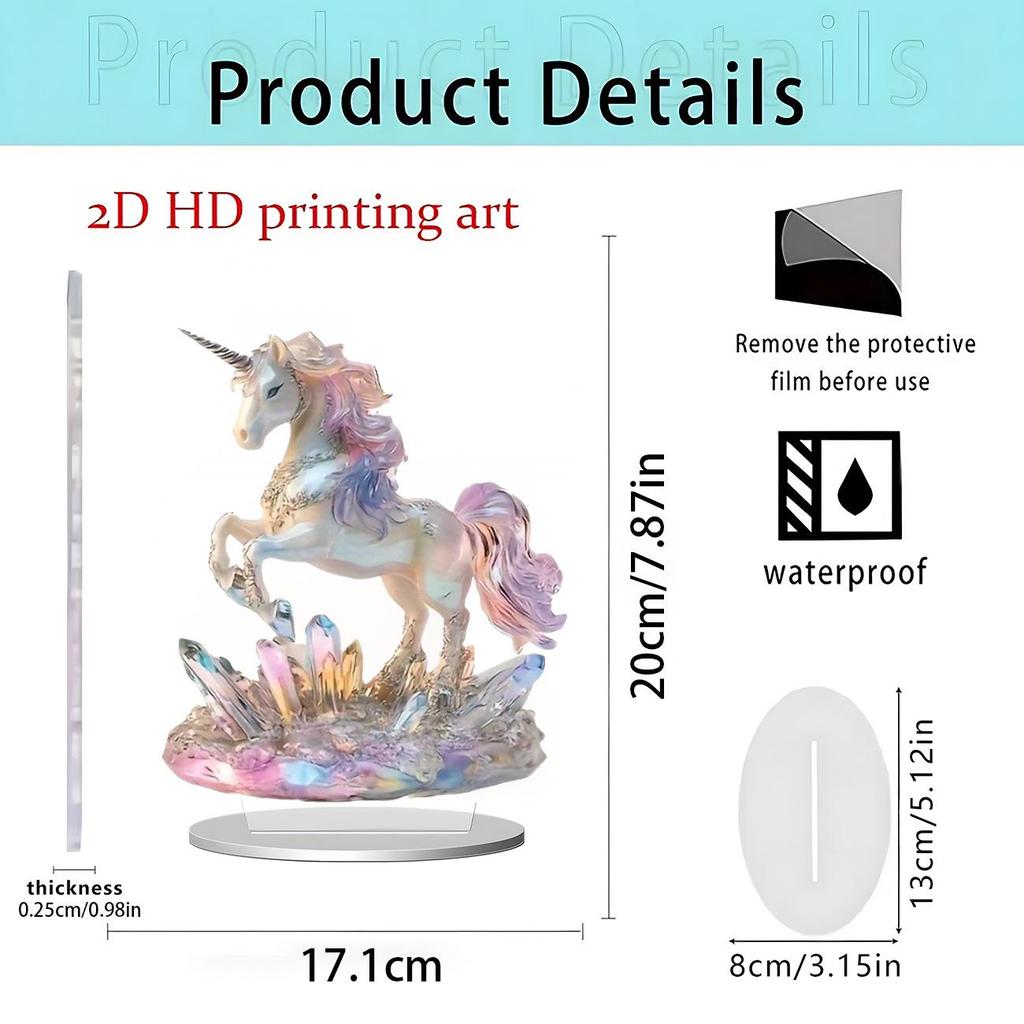 2D Acrylic Christmas Snow House with Santa & Reindeer Desktop Ornament