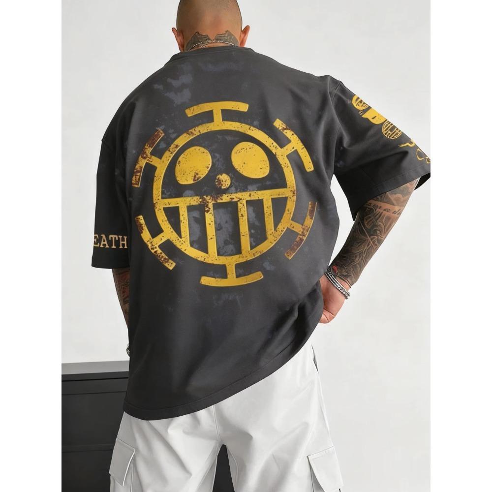 MINISO Oversized Casual Eendelig Anime Print T-shirts Mannen Vrouwen Katoen Korte Mouw Grafische Tee Zomer Mode Tops Y2k Kleding