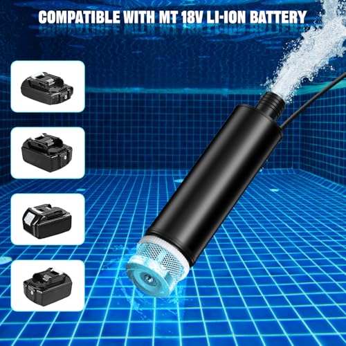 Cordless Submersible Water/Oil Pump Adapter Compatible with Makita 18V Batteries, 120W 12V Water Transfer Pump, Oil Suction Pump, Oil Gun, Portable El