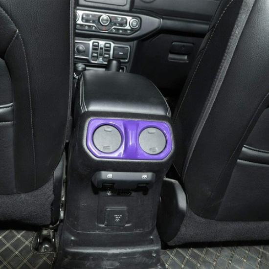 Lila Dekor-Zierleiste für die hintere Klimaanlagen-Lüftungsöffnung für Jeep Wrangler JL JT 2018+