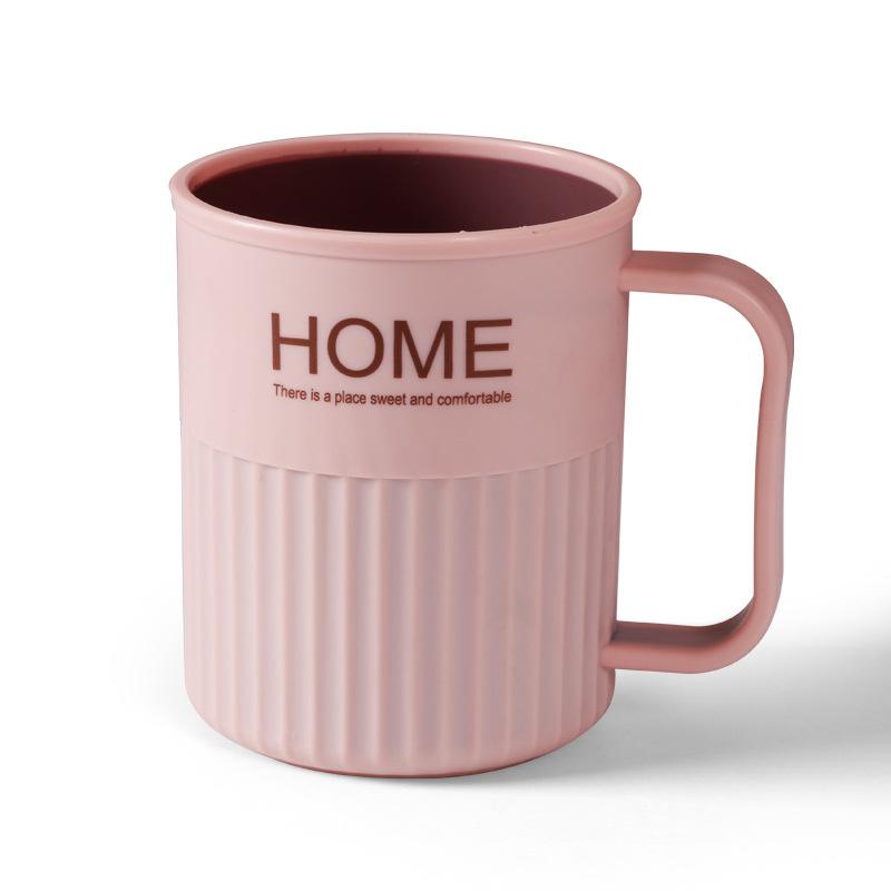 

Creative Contrasting Color Washing Cup Household Brushing Mouthwash Cup Plastic Two-Color Thickened Cup Couple Toothbrush Cup Set 401-500ml розовый