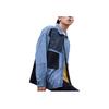 Li-Ning Wade Series Polo Collar Spliced Geometric Pattern Denim Jacket Men Jacket Blue AJDR469-1