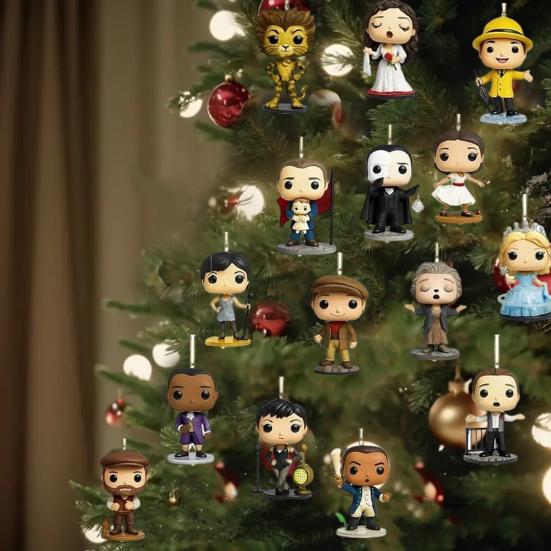 Klassiske Broadway-show Adventskalender 2025 Nedtellingskalender med 24 dager med ikoniske musikalkarakter-samleobjekter for Broadway-fans Teaterelskere