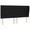 VidaXL Headboard with Ears Black 183x23x118-128 Cm Fabric3117972