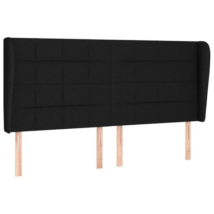 VidaXL Headboard with Ears Black 183x23x118-128 Cm Fabric3117972