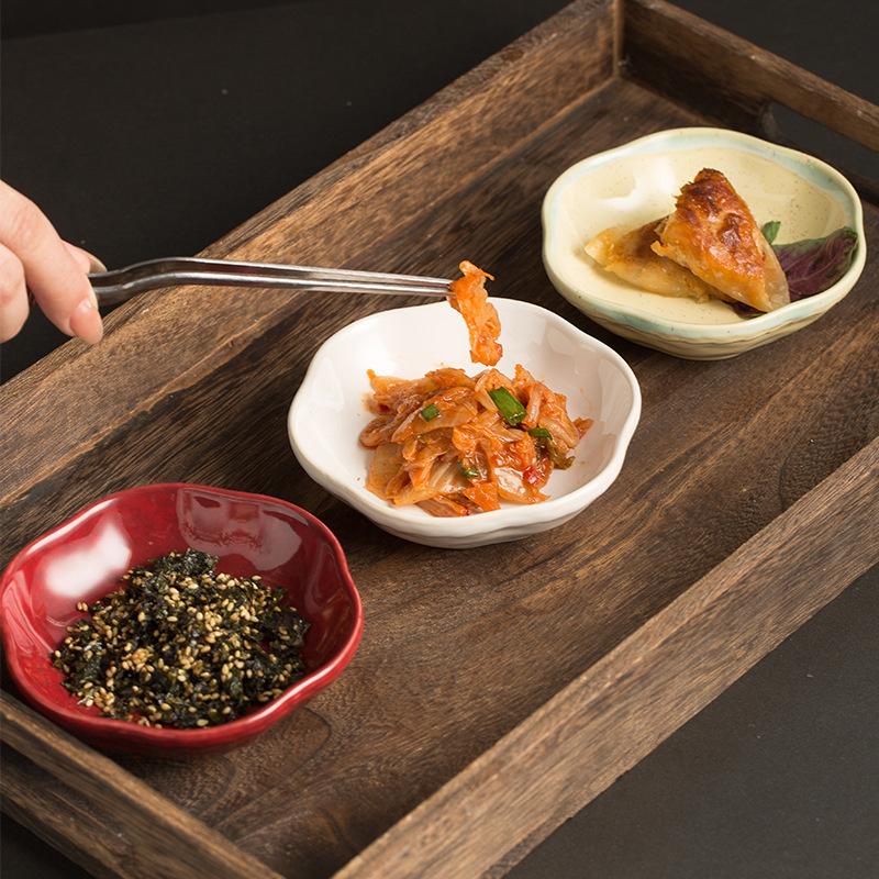 Wolkenofen Geschmackswechselnde Platte, Japanische Dip-Schale, Küchen-Gewürzschale, Snack-Platte für Hot Pot Restaurants, Chilisaucen-Schale, Haushalt Vin